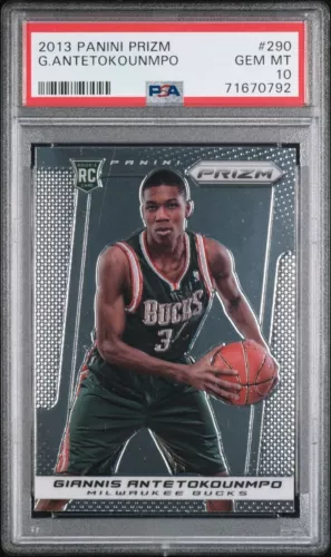 2013 Panini Prizm #290 GIANNIS ANTETOKOUNMPO RC Rookie Base PSA 10 GEM MINT
