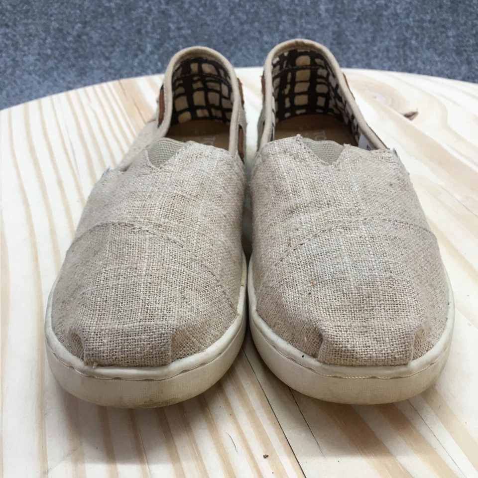 Mocasín Toms Juvenil 3Y Marrón Arpillera Bimini Punta Redonda Sin Cordones Informal Cómodo Lona Foto 4 de 4