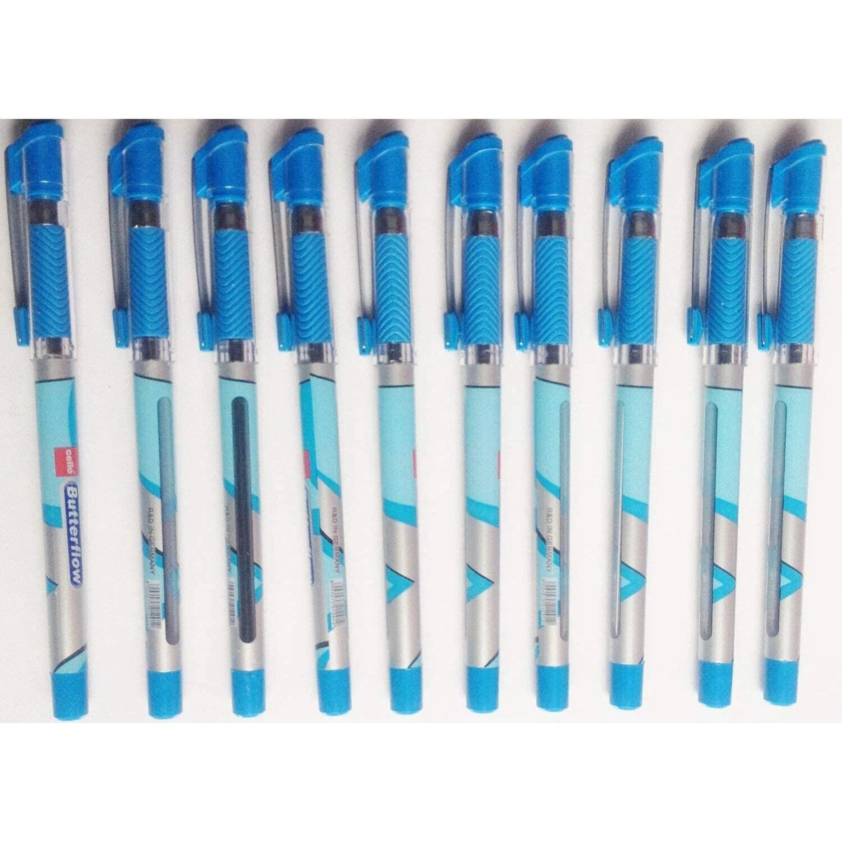 Cello Butterflow Ballpoint Pen Blue Pack of 10 Free Shipping