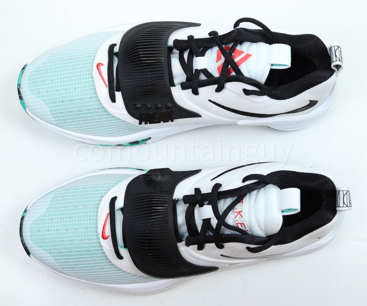 Nike Zoom Freak 3 White/Black-Clear Emerald DA0694-101 men's Nike Zoom Freak 3 White/Black-Clear Emerald DA0694-101 men's
