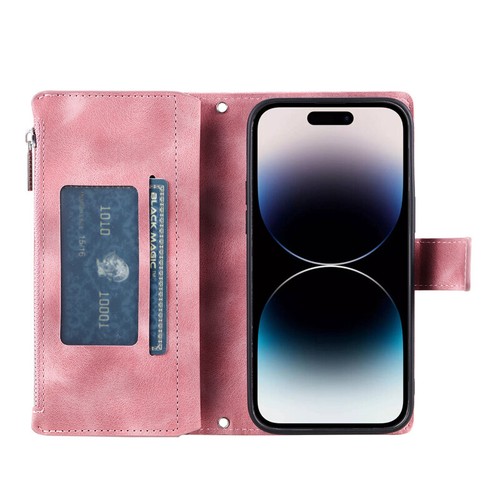For iPhone 16e/15/14/13/12/11 XR SE 8 Crossbody Wallet Case Zip Card Flip Cover - Picture 31 of 38