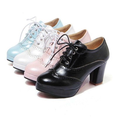 high heel oxford shoes