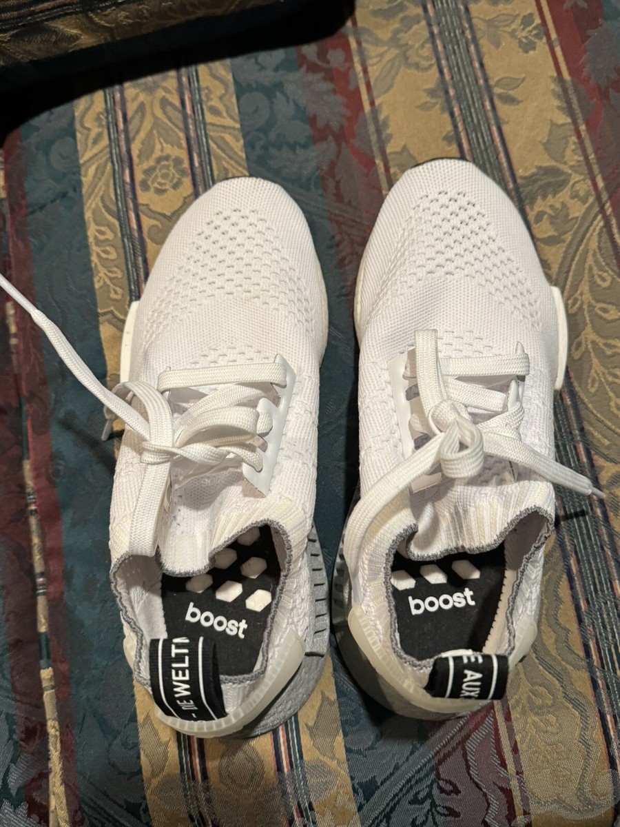 Adidas NMD R1 Cloud White Grey Three Size 6 Mens