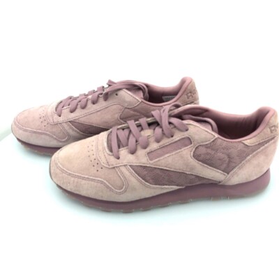 Reebok Cl Lthr Lace Womens Smoky Orchid Shoes Size 8
