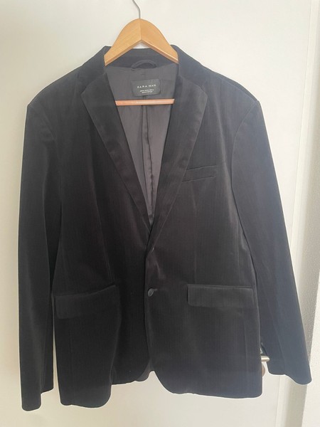 ZARA Herren-Blazer in Samt - Größe XL (passt wie M)