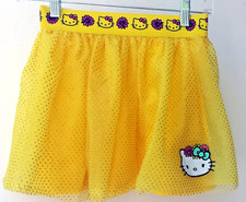 Hello Kitty by Sanrio Tutu Skirt Yellow Size 7/8 Medium Metallic Dots Lined
