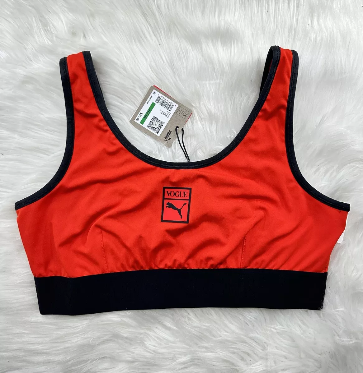 Red puma sports bra hotsell