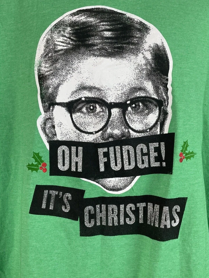 Camisa A Christmas Story Oh Fudge It's Christmas Adulto Grande Usada Foto 2 de 4