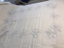 Linen Tablecloth Stamped for Cross Stitch and Embroidery Vogart Vintage