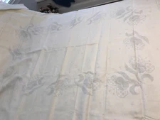 Linen Tablecloth Stamped for Cross Stitch and Embroidery Vogart Vintage