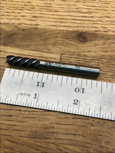 1/4 “ 4F HSS Single End Mill Left Hand ,Standard Tool Co. - Picture 2 of 5