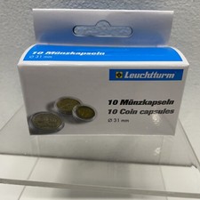 31mm Coin Capsules 10 Lighthouse Archival Quality Scratch Resist Holders New