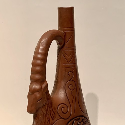 Georgian Royal Collection Khvanchkara Red Wine Ceramic Clay Wine Jar Signed - 第 8/16 張圖片