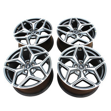 For 2015- 2026 Ford Mustang 19 Staggered Front Rear Wheel 4pc Set Silver