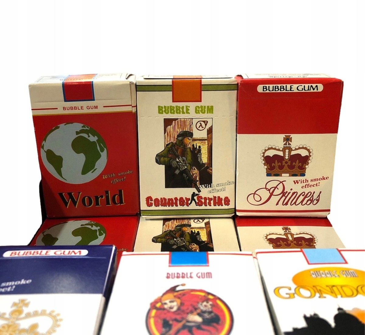 18x Bubble Gum Cigarettes With Smoke Effect 90s Vintage Old School Candies  Gift