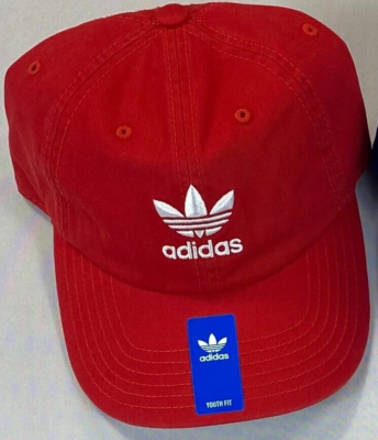 Boy's Youth Fit Adidas Originals Washed Relaxed Trefoil Hat NEW | eBay