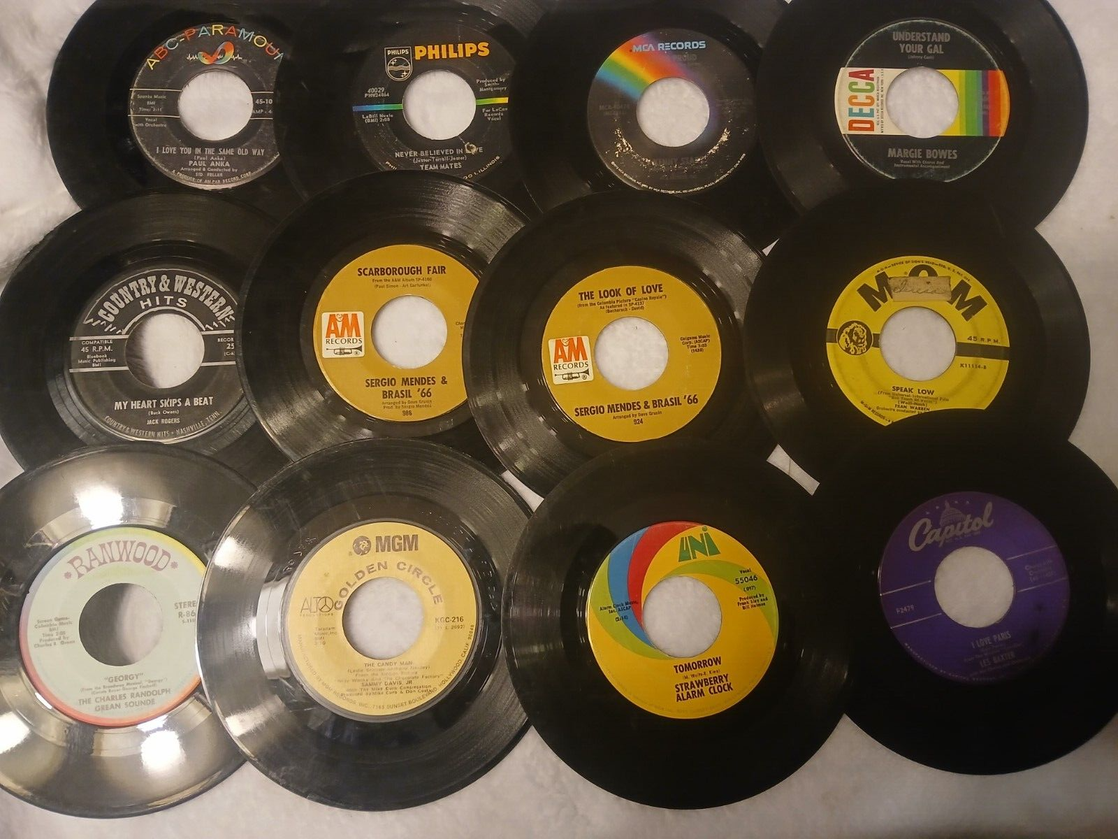 LOT OF 12 45S RECORDS FROM THE 1960S Strawberry Alarm Clock LOOK AT PICTURES