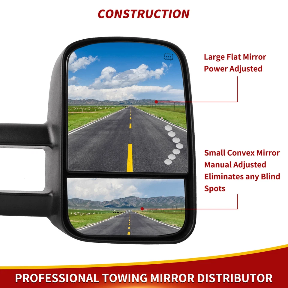 Pair Power Heated Tow Mirrors for 2003 - 2006 Chevy Silverado 1500 2500HD 3500HD - Image 4 of 4
