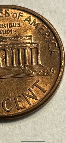 1995-D Lincoln Memorial Penny Error On Ear & Mouth (#499) - Picture 8 of 8