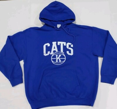 University Of Kentucky Wildcats Basketball Hoodie Sweatshirt Blue Adult  Size XL