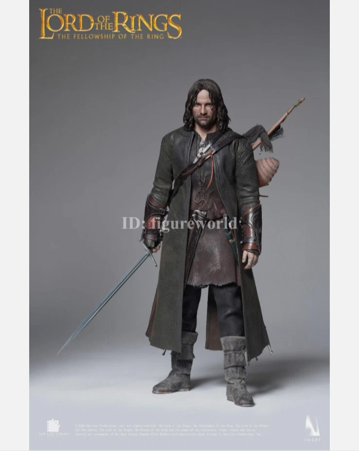 INSTOCK INART 1/6 El Señor de los Anillos Aragorn Premium Cabello Enraizado VENDEDOR DE EE. UU. Foto 4 de 4