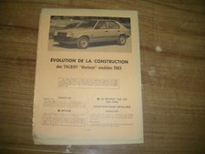 Revue technique Talbot HORIZON