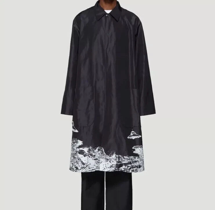 Valentino X Undercover Time Traveller Caban Stampa UFO nero da uomo taglia 50