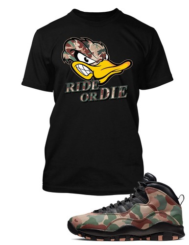 Air Jordan 10 Duck Camo Shoe Tee 