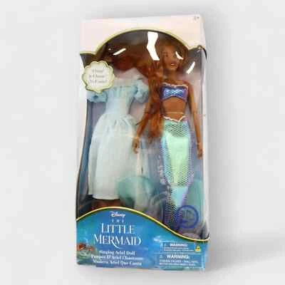 DISNEY THE LITTLE MERMAID ARIEL LIVE ACTION FILM SINGING DOLL 11" NEW