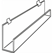 Slatwall Shelf with Front Lip, 11 3/4" (W)