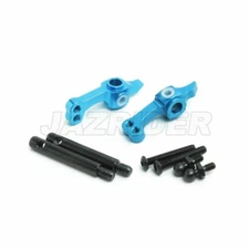 Jazrider Aluminum Front Upright Set (Blue) For Tamiya WR02/DT03T/Blitzer Beetle