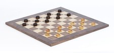 Maple Walnut Finish Wood Checkers & Master Ch...