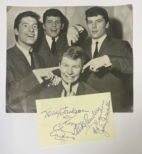 The Searchers Fully Signed Autograph Book Page (& The Voltairs) - Picture 7 of 7