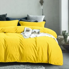Soft Warm Velvet Duvet Cover Set with Pillow Sham for Winter Nice Rich Colors
