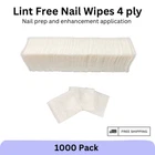 1000 Lint Free Nail Wipes 4 Ply Nail Polish Removal Enhancements Manicure Pedi