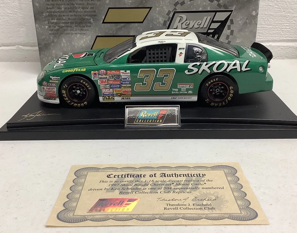 Revell Collection Club 1997 1/18 Ken Schrader #33 Skoal Bandit #423 de solo 504 Foto 2 de 4