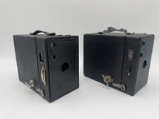 Lot of 2 Antique Kodak Brownie No 2A Model B Box Cameras