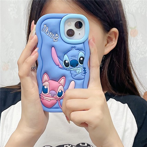 Funda Para iPhone 15 14 Pro Max 13 12 11 Dibujos Animados 3D Linda Puntada Suave Cubierta Silicona - Imagen 9 de 16