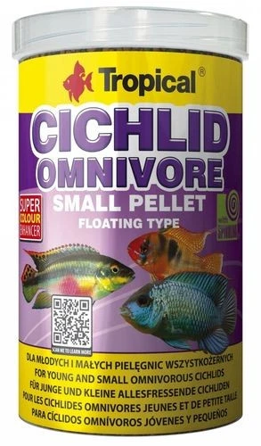 TROPICAL TADEUSZ OGRODNIK Tropical Cichlid Omnivore Small Pellet 1000ml Futter für Barsche Cichliden