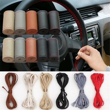 Genuine Leather Car Steering Wheel Cover Wrap Anti-slip Diy Sewing For 15 38cm Genuine Leather Car Steering Wheel Cover Wrap Anti-slip Diy Sewing For 15 38cm
