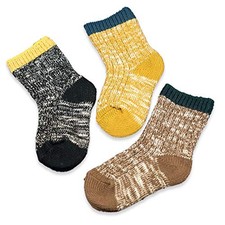 Baby Girls Socks - 3 Pairs Toddler Thick Warm Seamless Chunky Knit 1-3T Boys