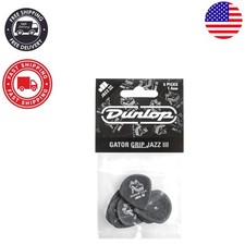 6-Pack Gator Grip Jazz III Picks 1.4MM - Matte Finish for Superior Grip and Tone