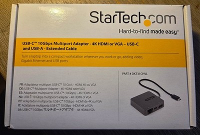 StarTech USB 3.1 Mini Dock USB-C to 4K HDMI VGA Multiport Adapter DKT31CHVL