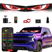 Devil Eyes Light for Cars 2-Pack 23.4''x4.7'' Dual LED Eyes for Car Wi