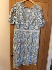 Fenn Wright Manson Shift Dress 18 Ivory Lace Wedding Occasion Elegant Floral