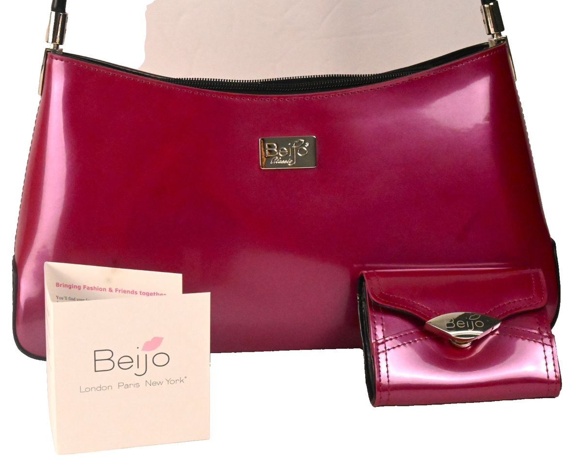 BEIJO Classic handbag with a wallet sections, zippers