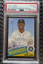 2020 Topps 1985 Baseball Black /199 Kyle Lewis #85A-KL Rookie Auto RC PSA 7