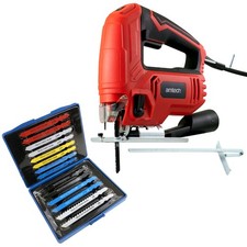 600W Electric Jigsaw Variable Speed 230V Pendulum Action + 15pc Jig Saw Blades