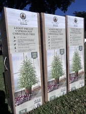 ⚡ In Hand ⚡My Texas House 4FT PreLit  Pot Artificial Christmas Tree 4 Foot ,New✔