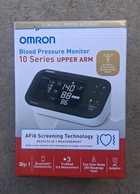 #ad #ad Omron 10 Series Upper Arm Blood Pressure Monitor BP7465 AFib Bluetooth 2 UserNEW $55.00